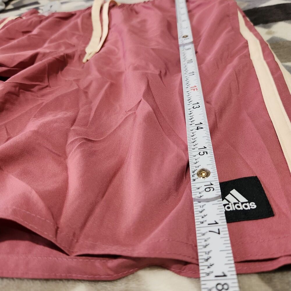 Adidas Swim Shorts Size Small Dust Pink Color Elastic Waist With Pockets - Picture 6 of 16